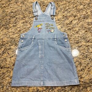 Vintage 1998 Rugrats Denim Overall Dress Angelica Tommy Pickles Light 10/12 v